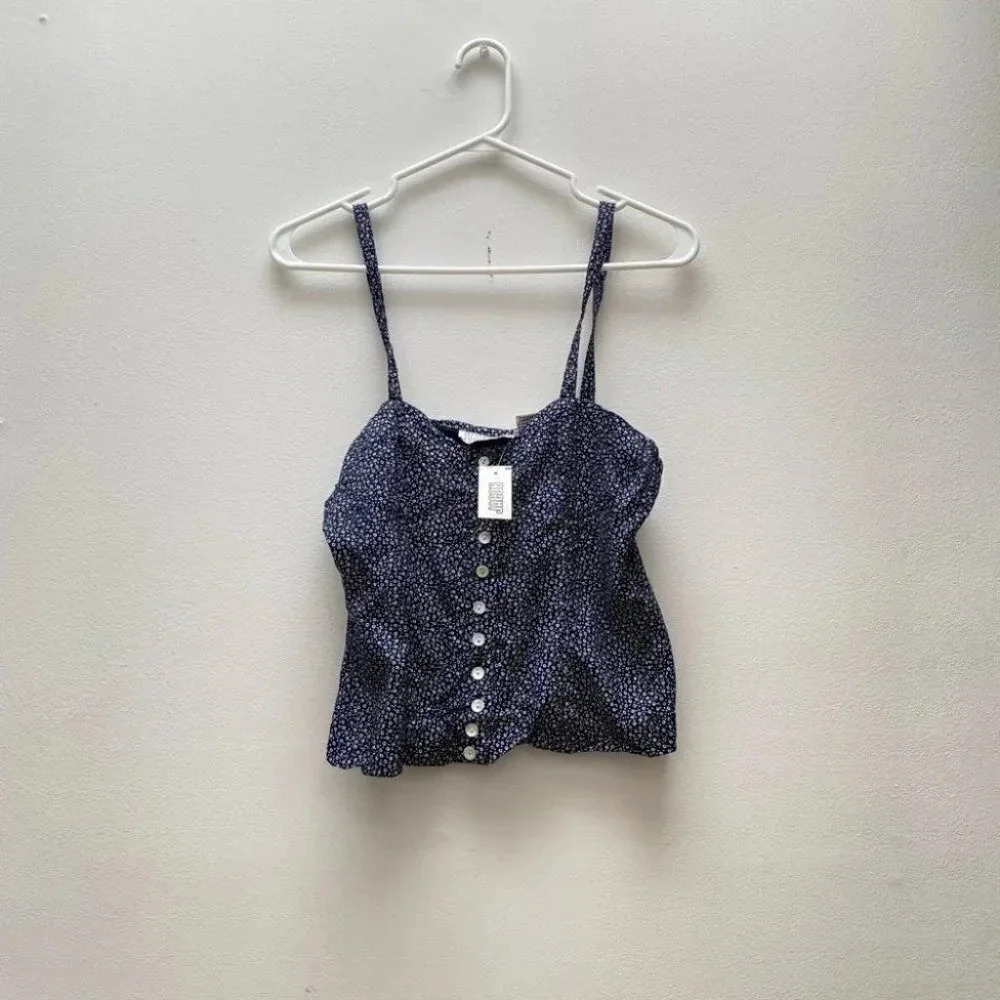 Vintage - NWT 90’s Y2K Jacob Brand NOS Floral Bustier Tank Top